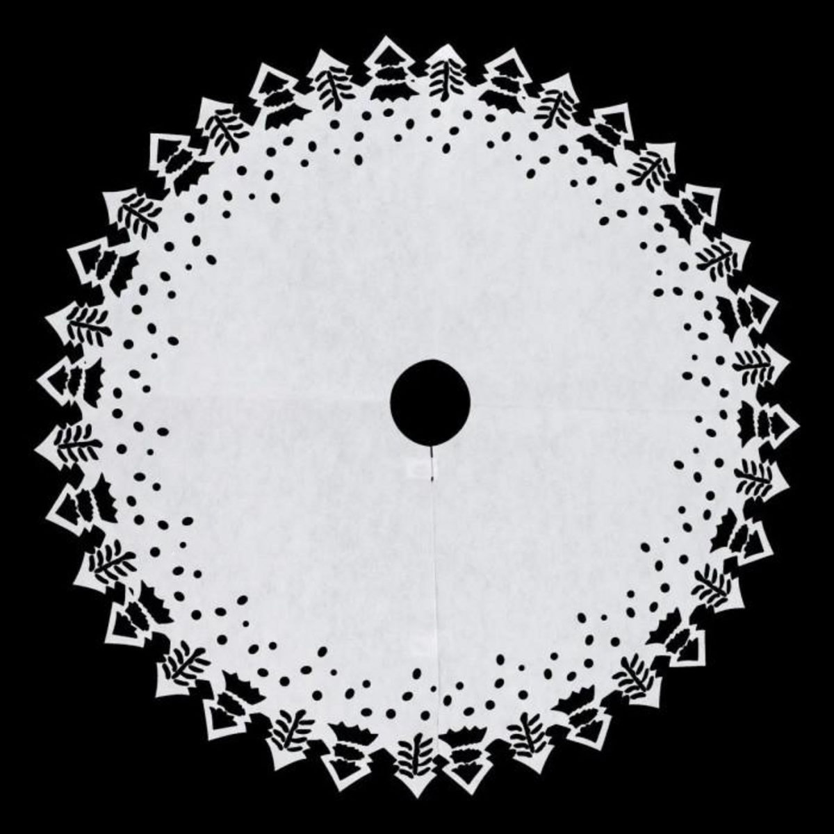 ATMOSPHERA Tapis pour Pied de Sapin  Noël  100cm Blanc