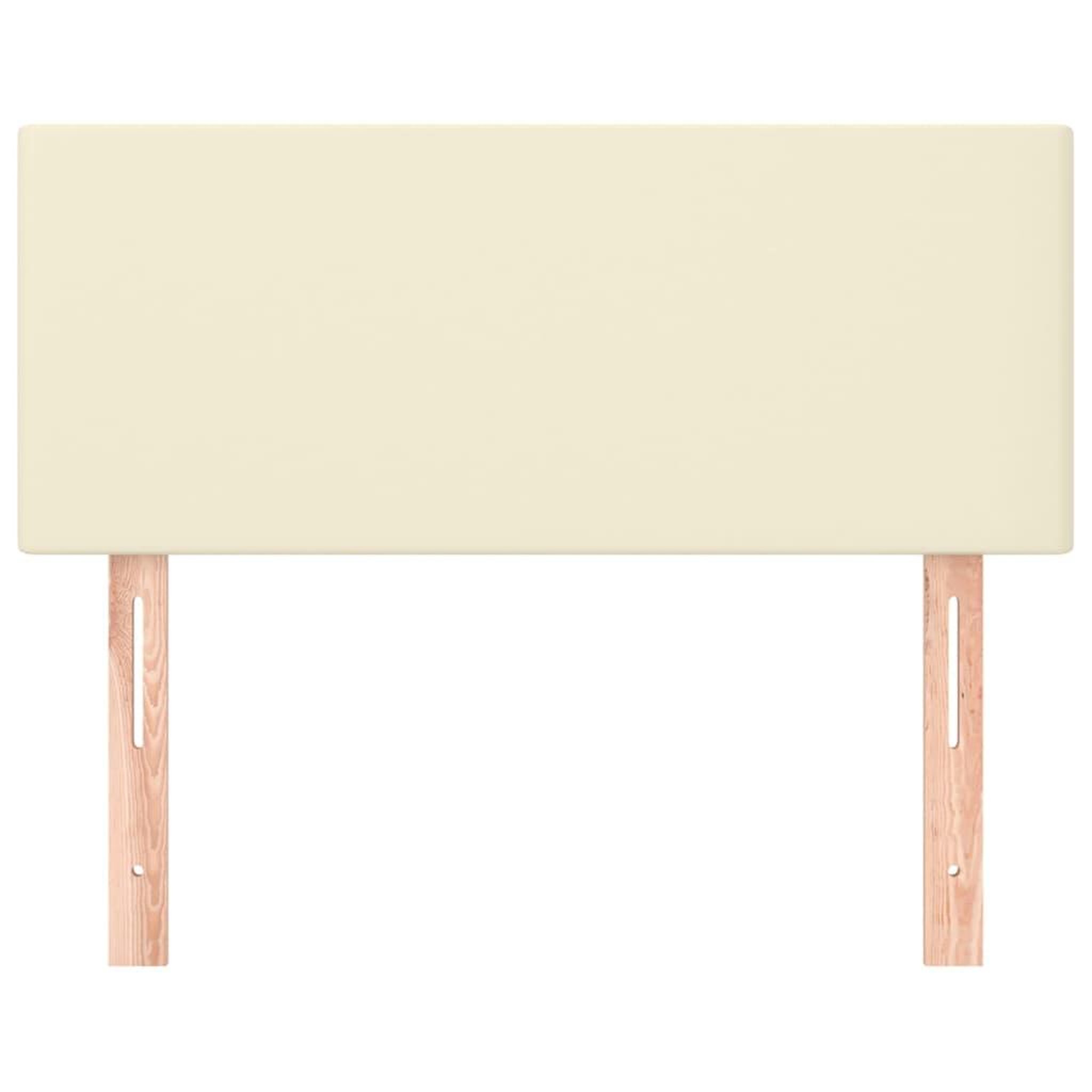 Voir la diapositive 3 : VIDAXL Tete de lit Creme 100x5x78/88 cm Similicuir