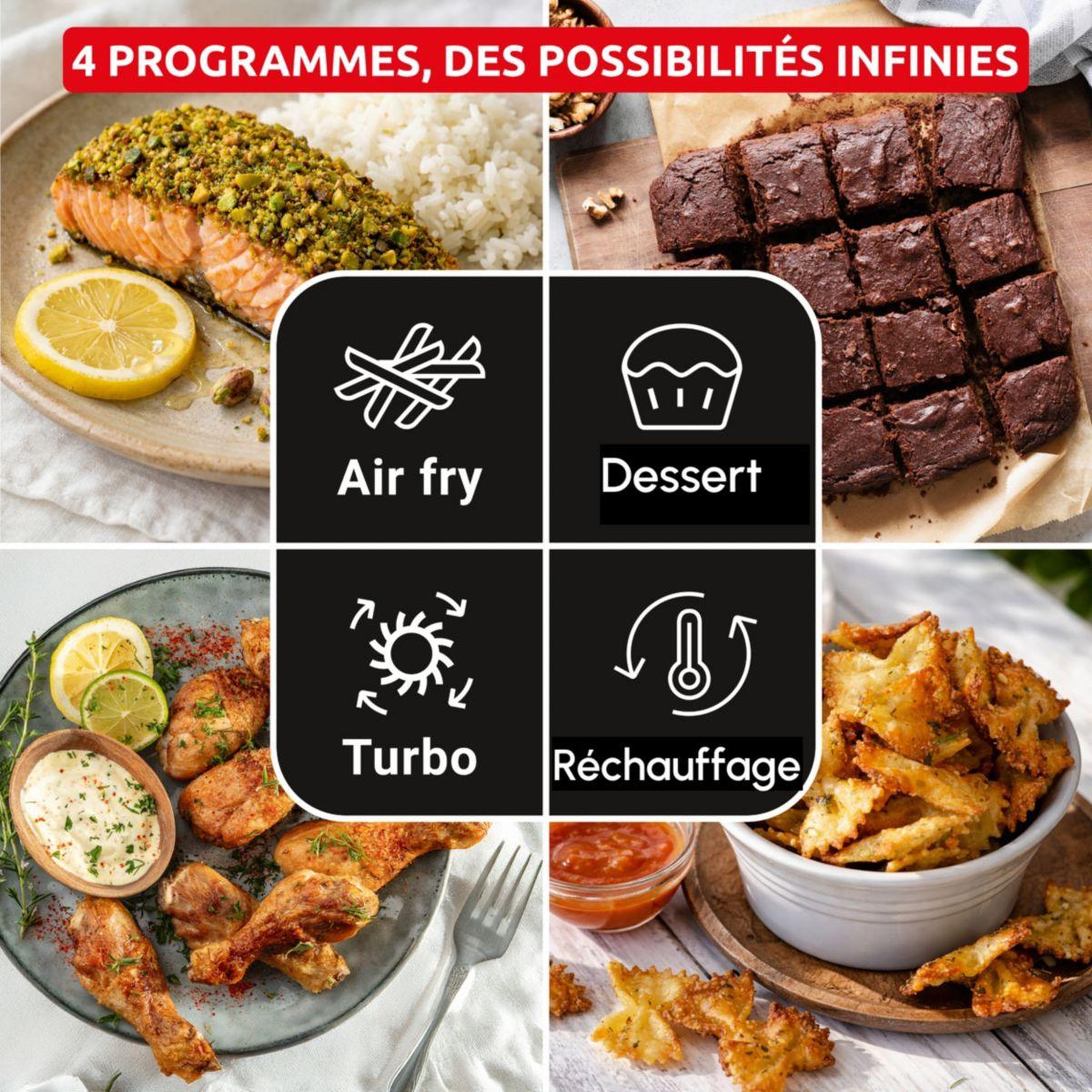 Voir la diapositive 4 : MOULINEX Friteuse sans huile CRISP GO FY7014E0