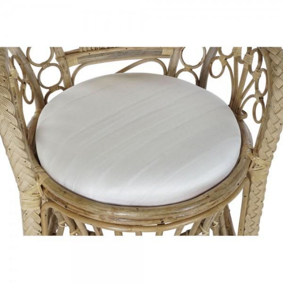 MARKET24 Chaise de jardin DKD Home Decor Blanc Marron Naturel 92 x 66 x 145 cm 86 x 51 x 145 cm 88 x 60 x 146 cm