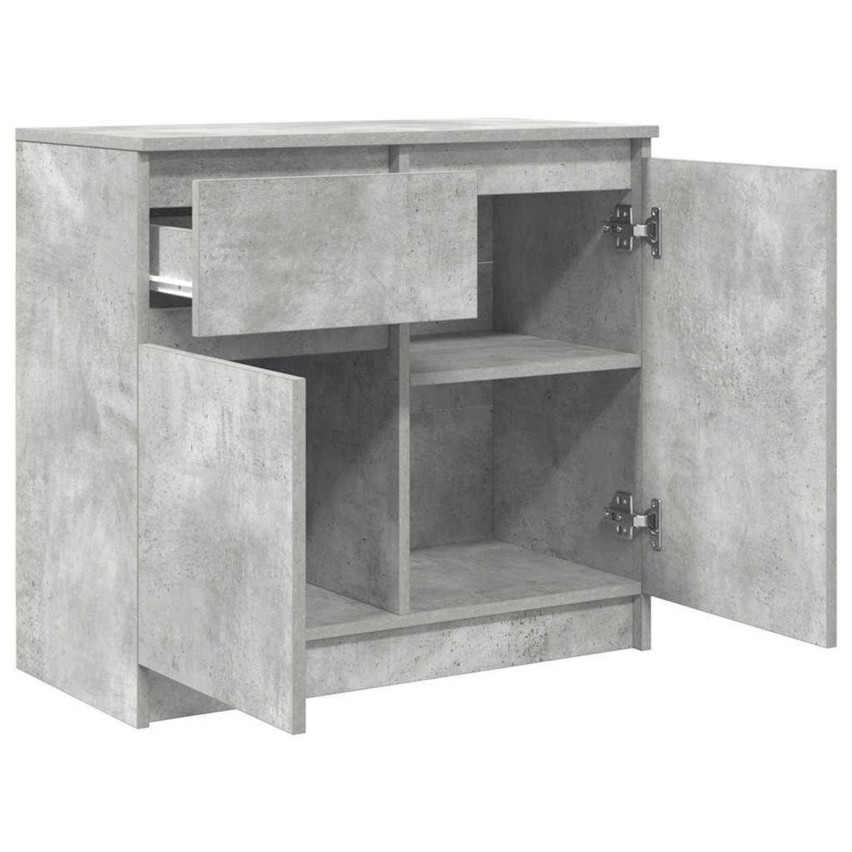 VIDAXL Buffet avec tiroir gris beton 71x35x65 cm bois d'ingenierie