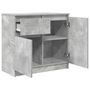 Voir la diapositive 5 : VIDAXL Buffet avec tiroir gris beton 71x35x65 cm bois d'ingenierie