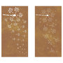 Voir la diapositive 4 : VIDAXL Decorations murales de jardin 2pcs 105x55 cm design de fleur