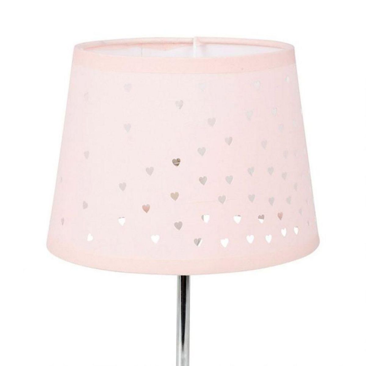OSTARIA Lampe métal abat-jour ajouré cœur rose