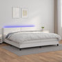 Voir la diapositive 1 : VIDAXL Sommier a lattes de lit avec matelas et LED Blanc 200x200 cm