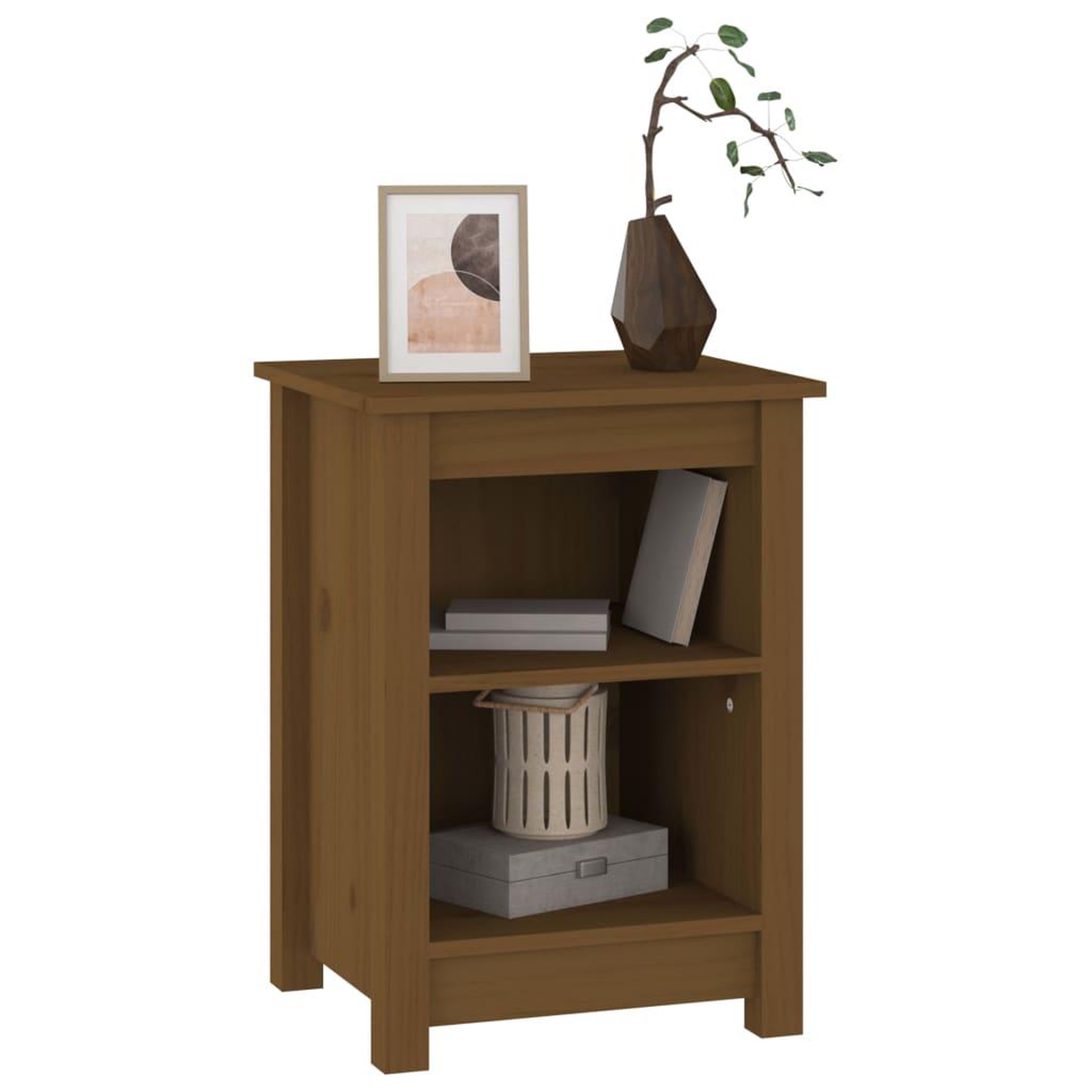 Voir la diapositive 5 : VIDAXL Table de chevet Marron miel 40x35x55 cm Bois de pin solide