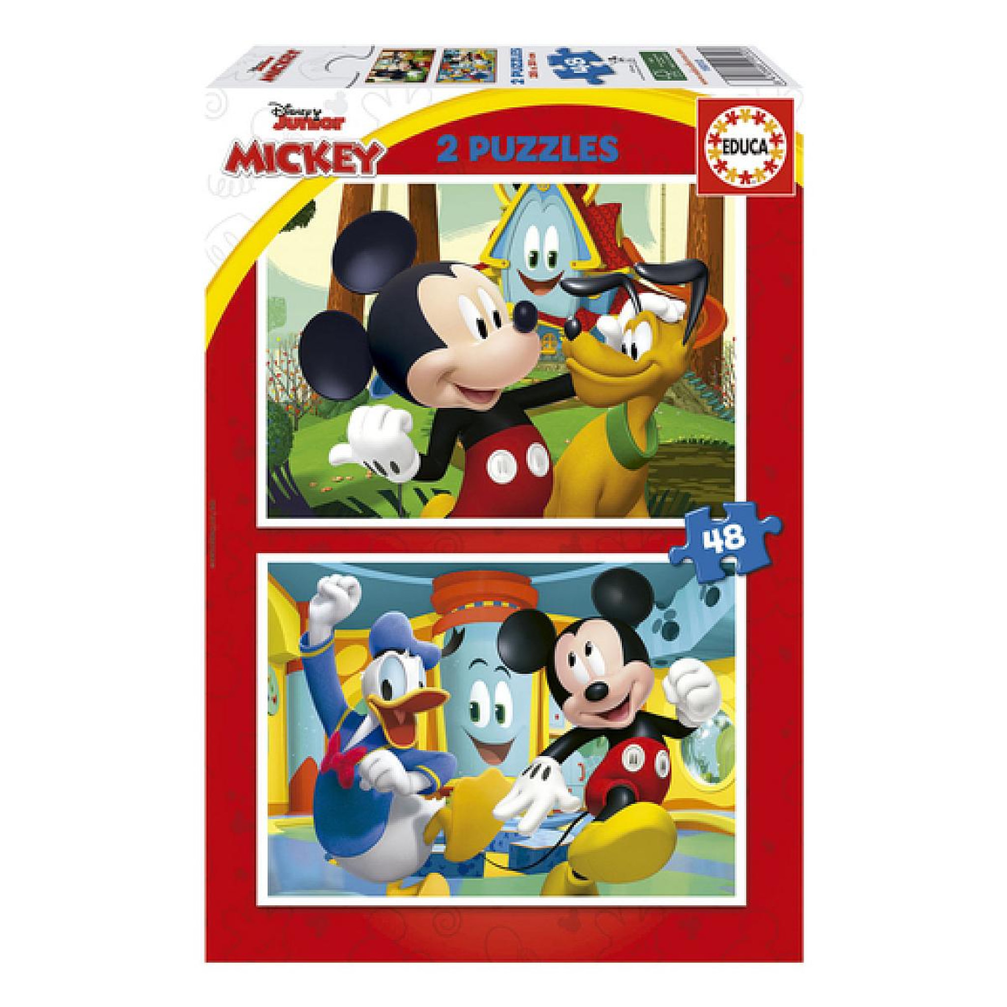 EDUCA Puzzle 2x48 Mickey Mouse Fun House