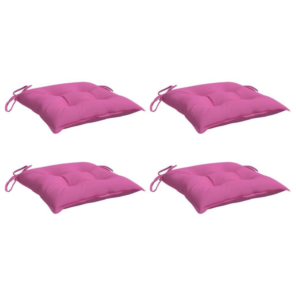 VIDAXL Coussins de chaise lot de 4 rose 50x50x7 cm tissu oxford