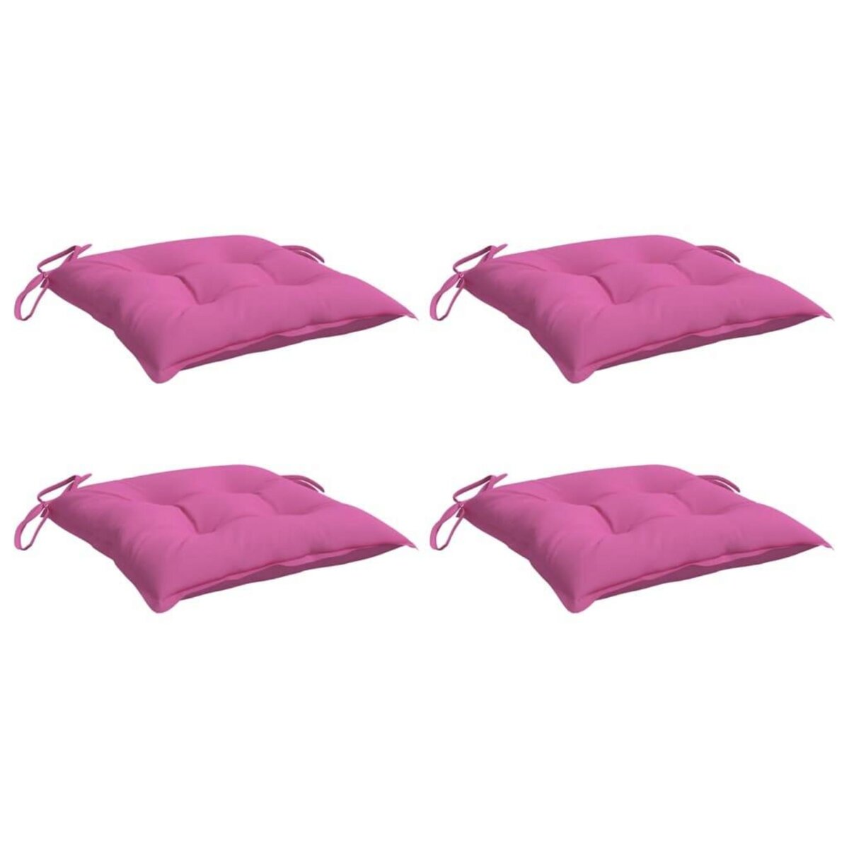 VIDAXL Coussins de chaise lot de 4 rose 50x50x7 cm tissu oxford