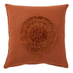 Paris Prix Coussin Déco Cercle  Tangerine  45x45cm Terracotta