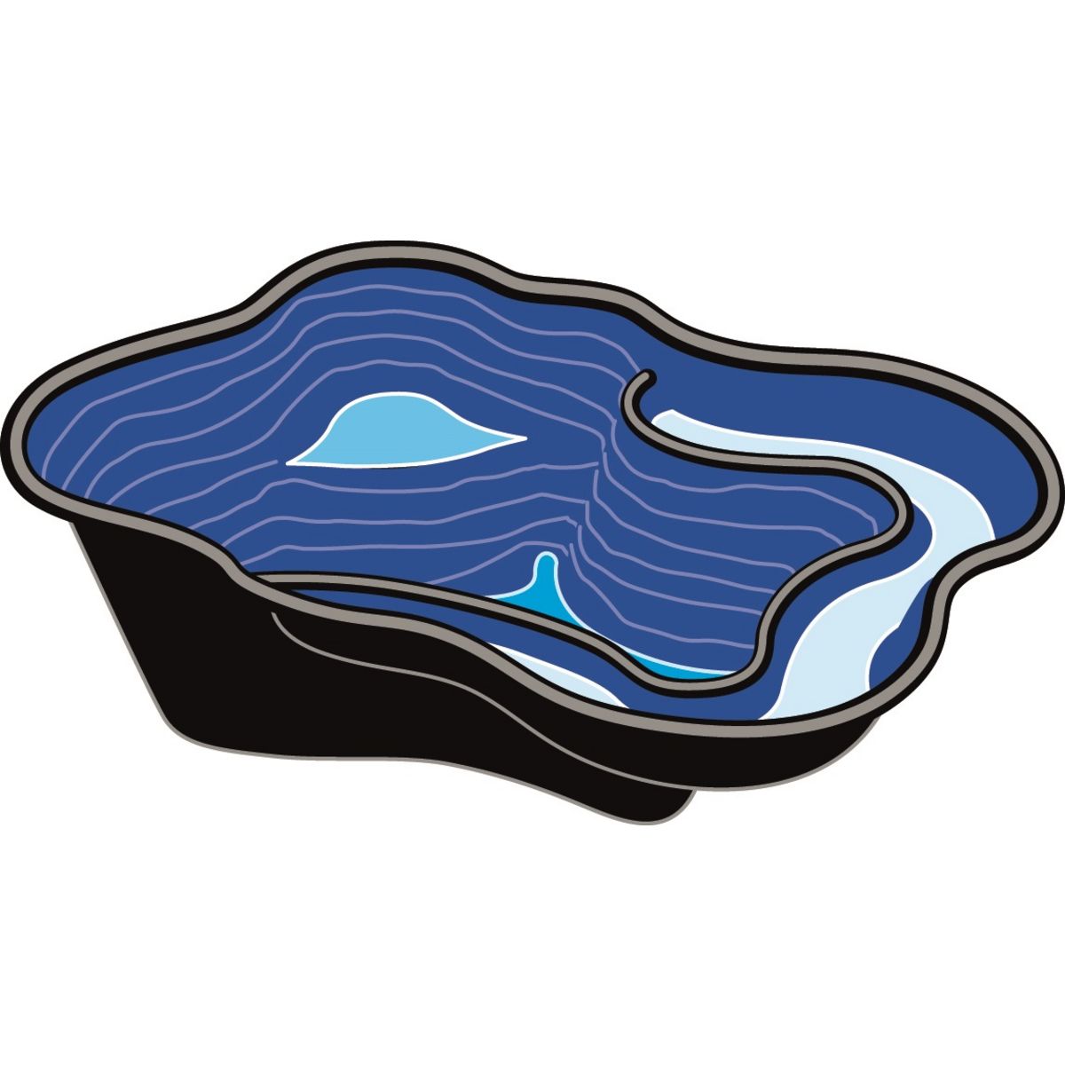 UBBINK Bassin préfabriqué modèle Iris SI 150 Litres