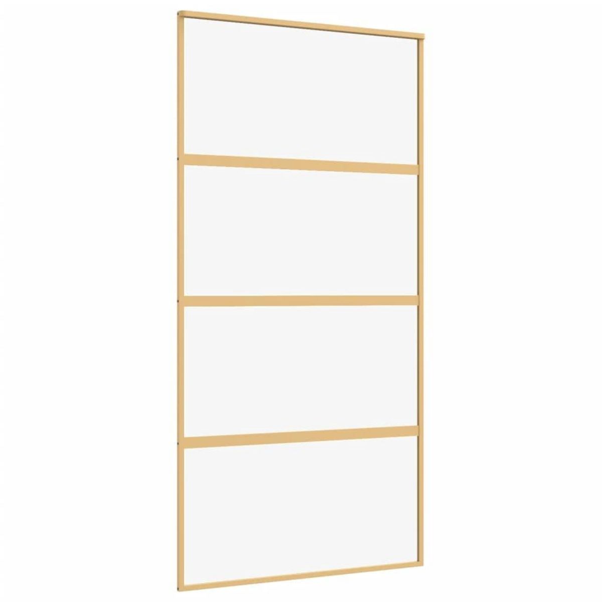 VIDAXL Porte coulissante dore 102,5x205cm verre ESG clair et aluminium