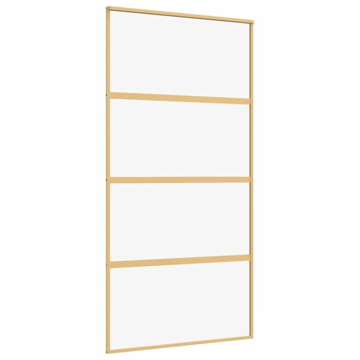 VIDAXL Porte coulissante dore 102,5x205cm verre ESG clair et aluminium