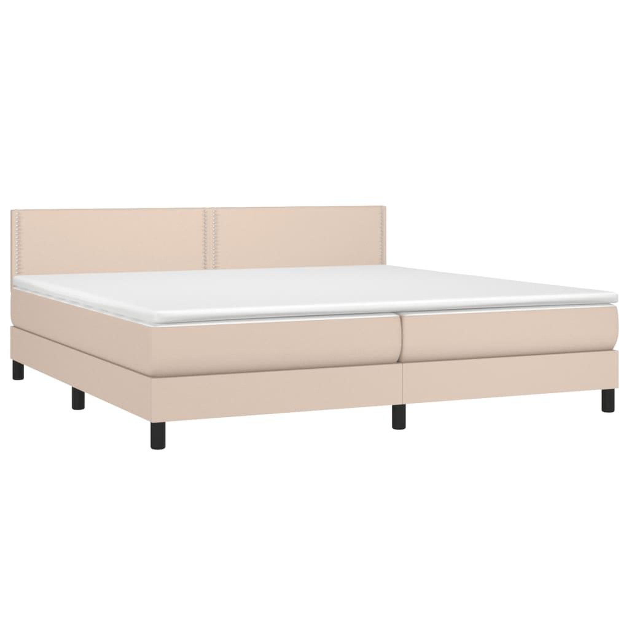 Voir la diapositive 3 : VIDAXL Sommier a lattes de lit avec matelas Cappuccino 200x200 cm