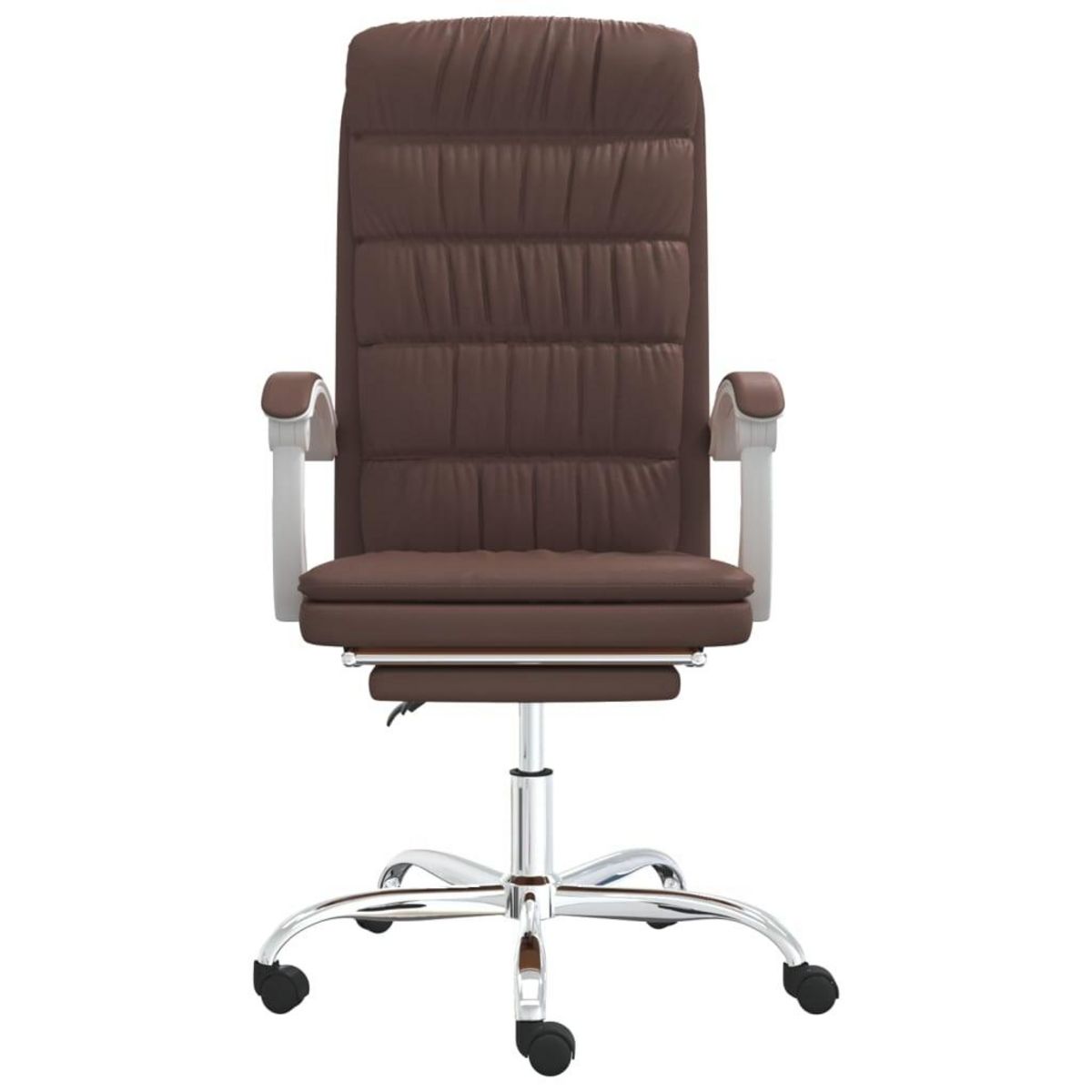 VIDAXL Fauteuil inclinable de bureau Marron Similicuir