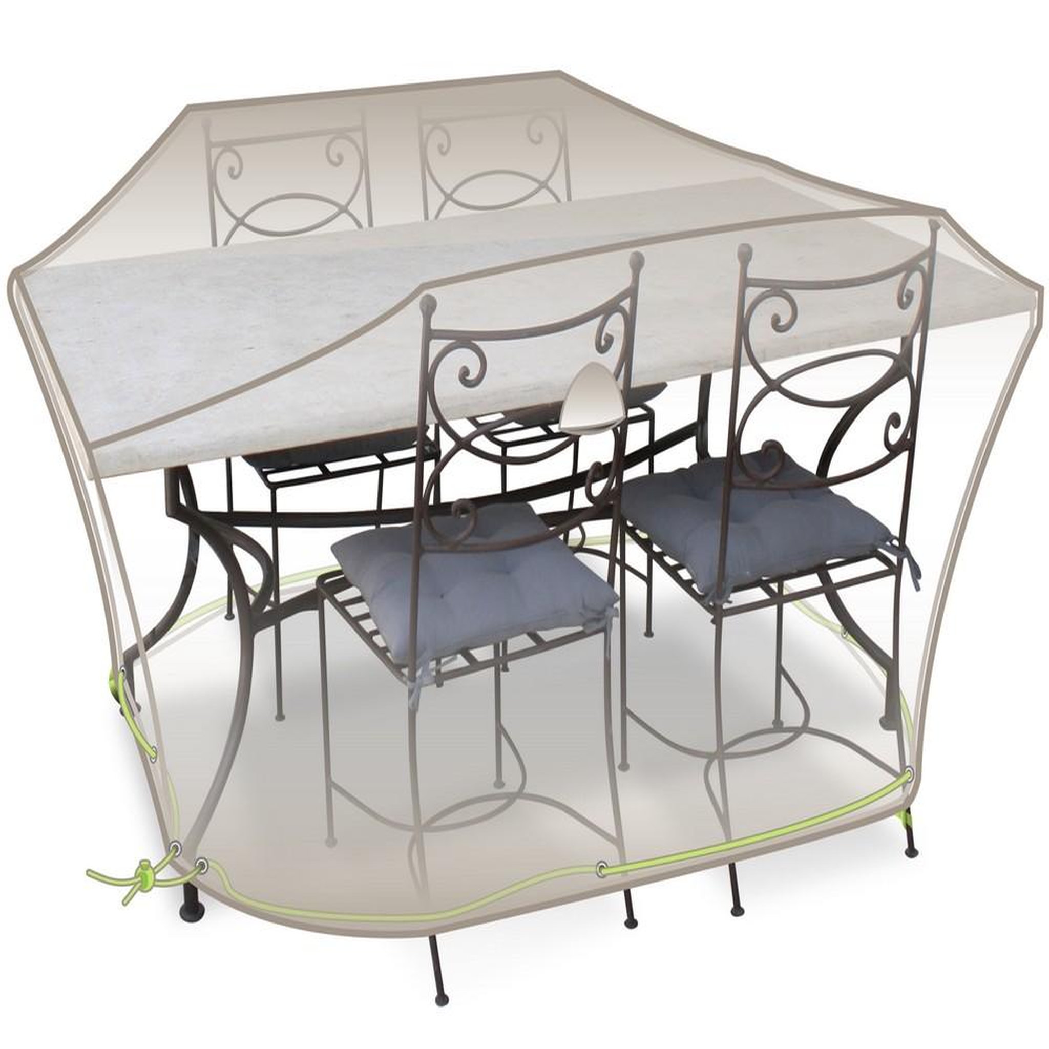 Jardiline Housse de table et chaises rectangulaire - cls01