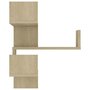 Voir la diapositive 5 : VIDAXL Etagere d'angle murale Chene Sonoma 40x40x50 cm bois ingenierie