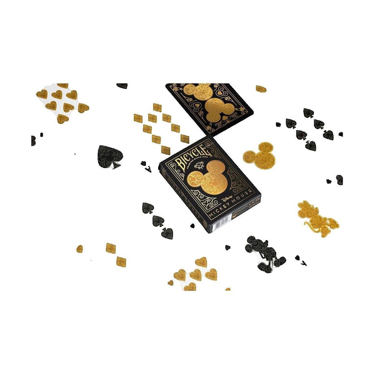 Cartamundi Jeu de cartes Cartamundi Bicycle Mickey noir et or