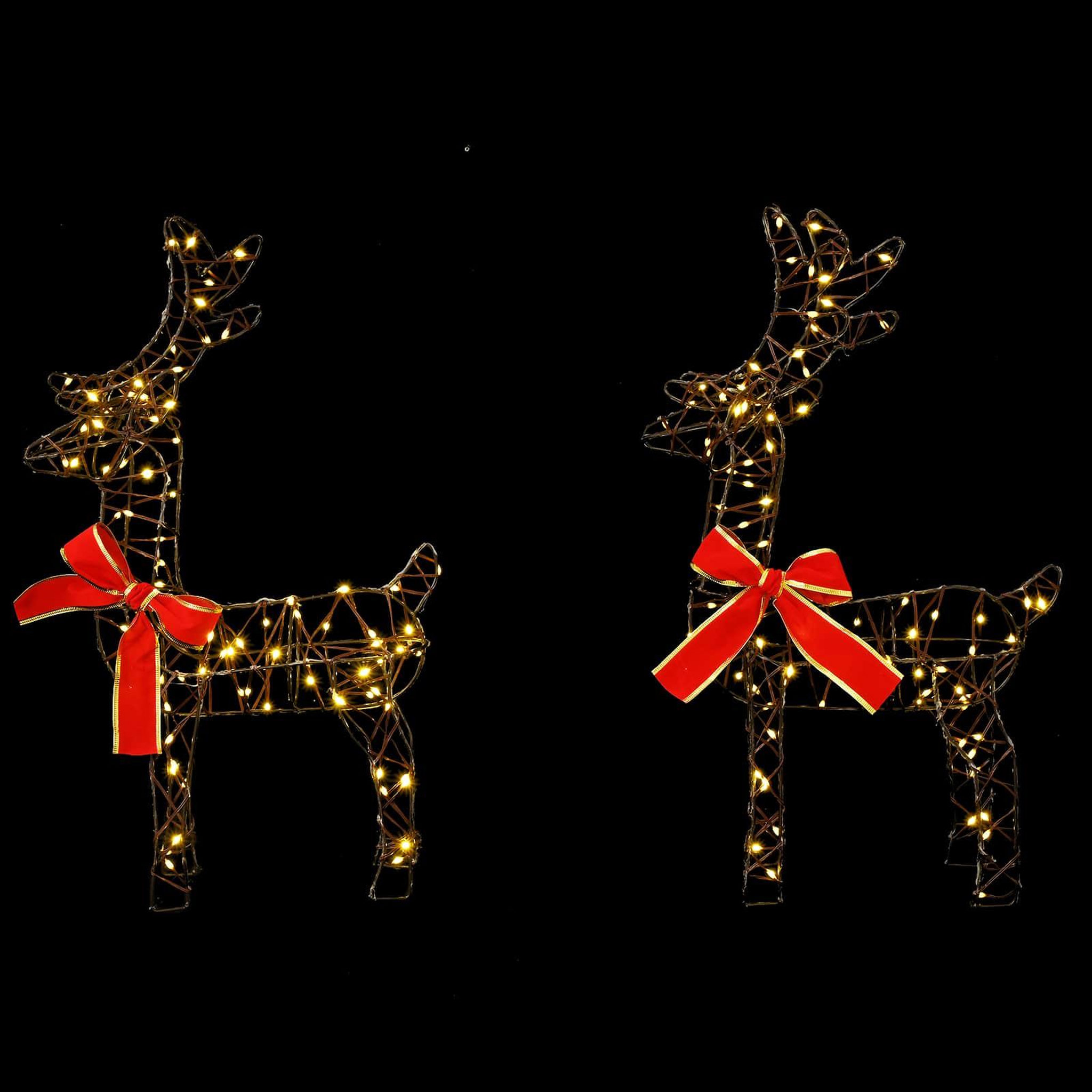 Voir la diapositive 6 : VIDAXL Renne de Noël 3D LOVIISA 2 pc 180 LED Blanc chaud