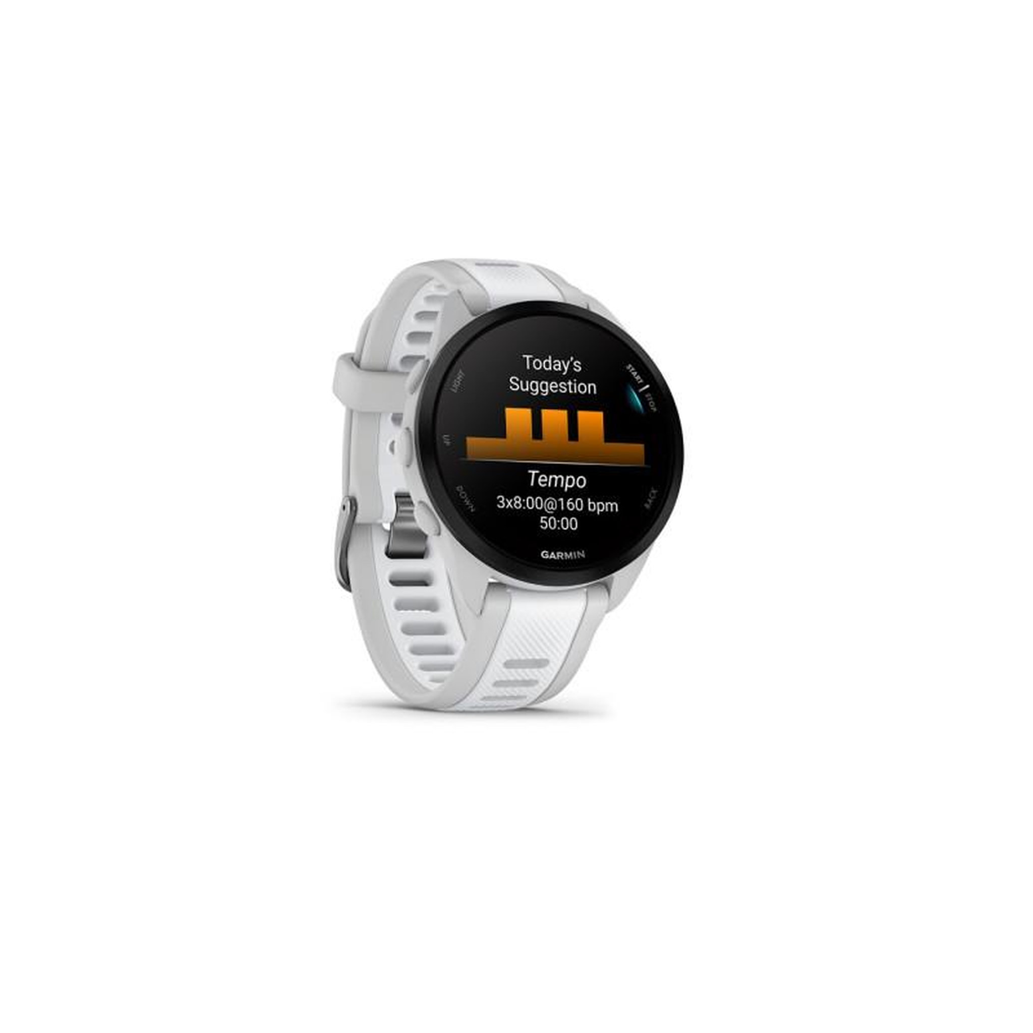 Voir la diapositive 2 : GARMIN Montre connectée Garmin Forerunner 165 Gris Clair Blanc