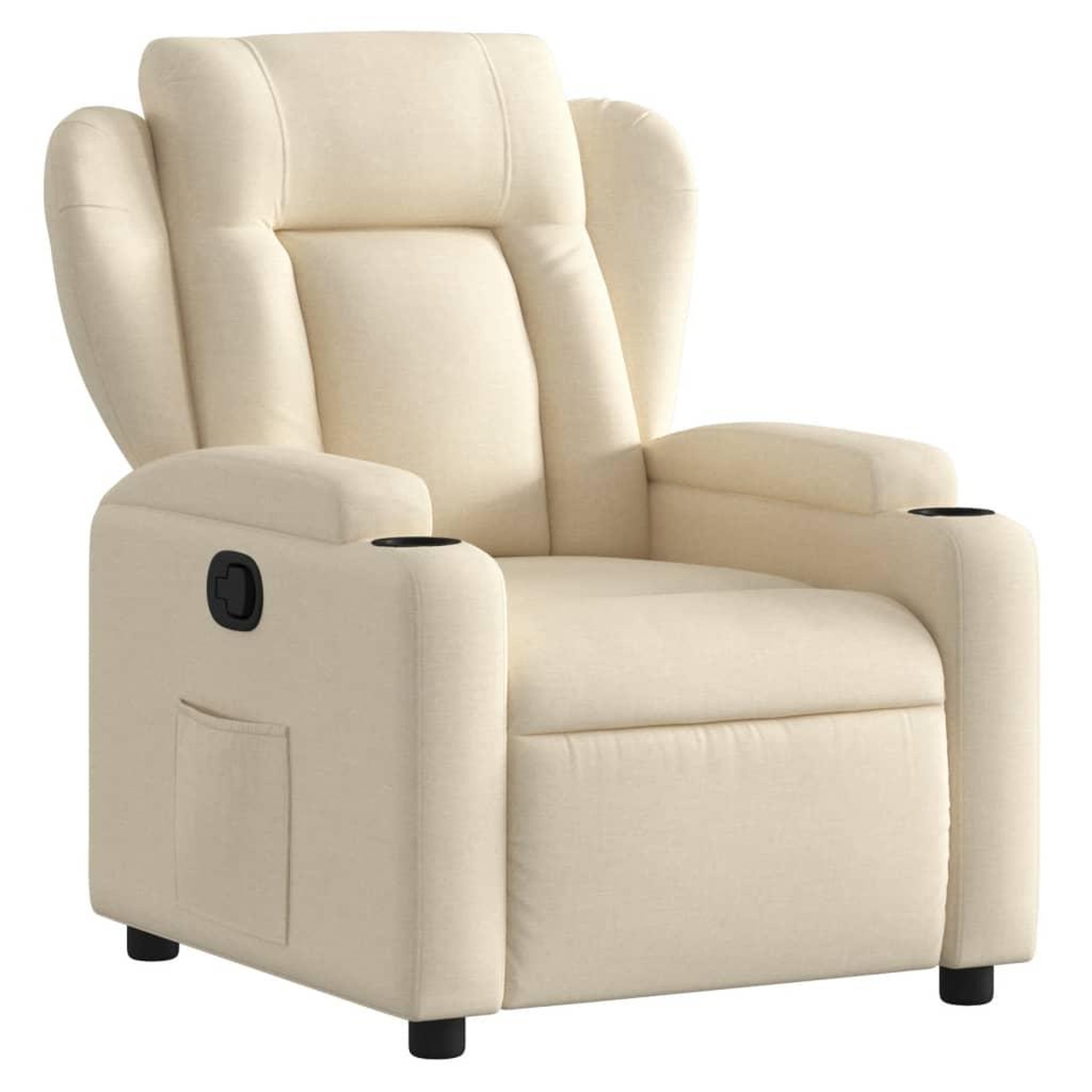 Voir la diapositive 2 : VIDAXL Fauteuil inclinable Creme Tissu