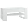 Voir la diapositive 2 : VIDAXL Table basse blanc brillant 102x55x45 cm bois d'ingenierie
