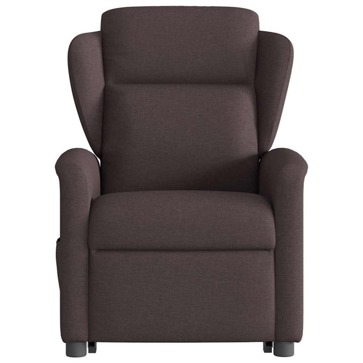 VIDAXL Fauteuil inclinable de massage Marron fonce Tissu