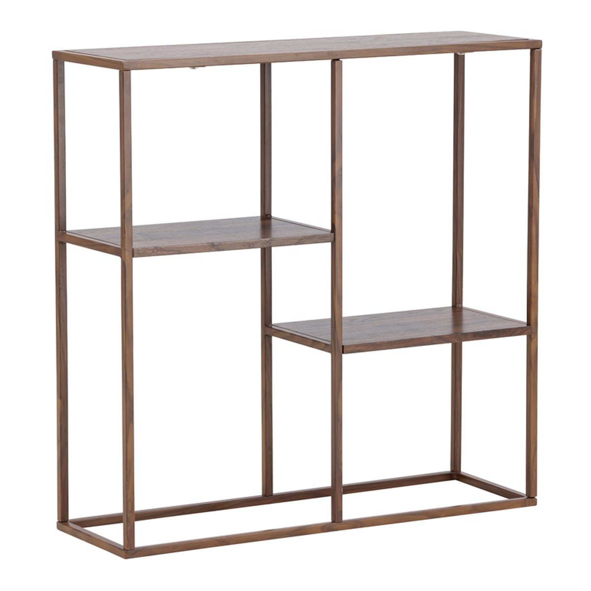 Paris Prix Étagère 3 Niveaux en Métal  Staal  81cm Noyer