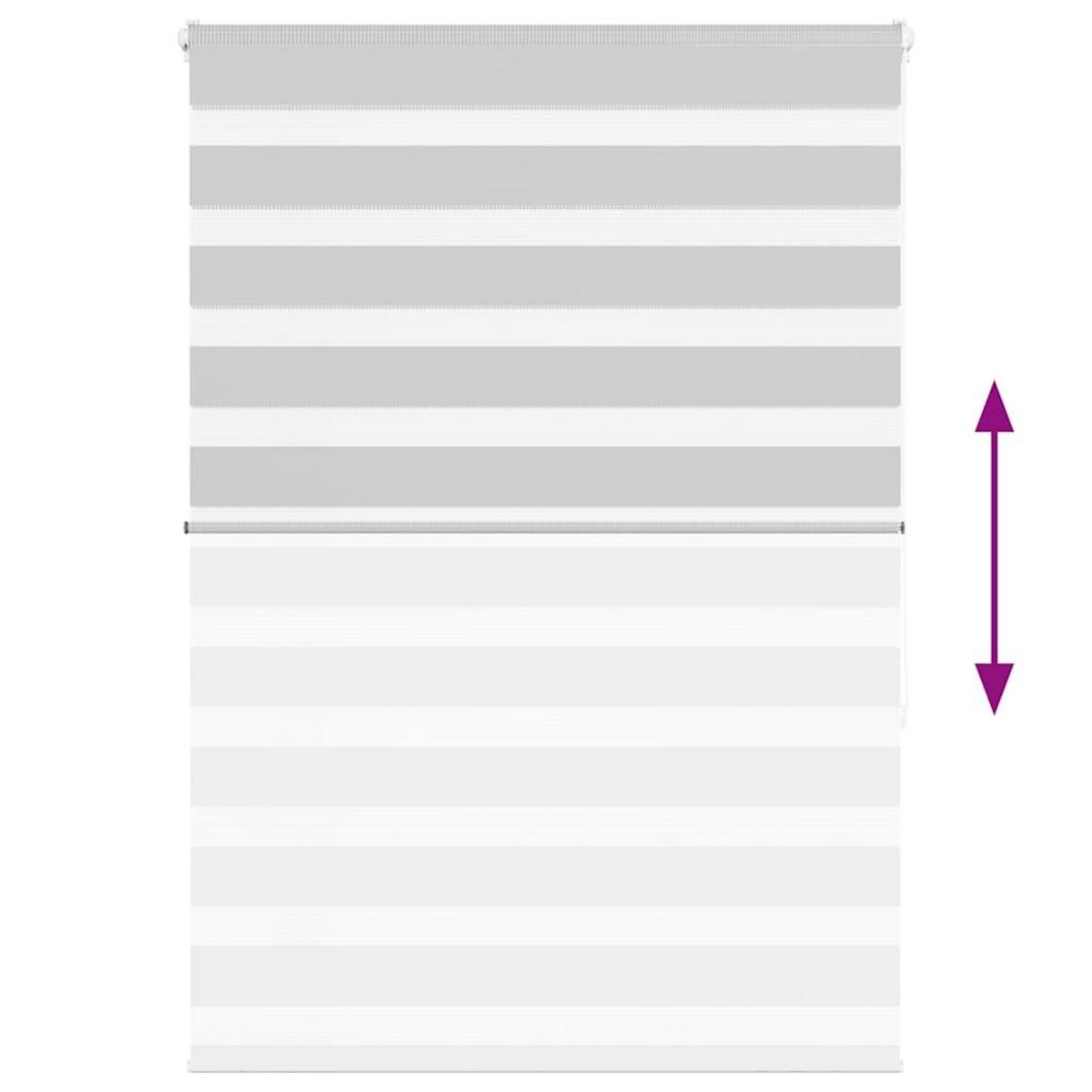 VIDAXL Store zebre gris clair largeur du tissu 105,9 cm polyester