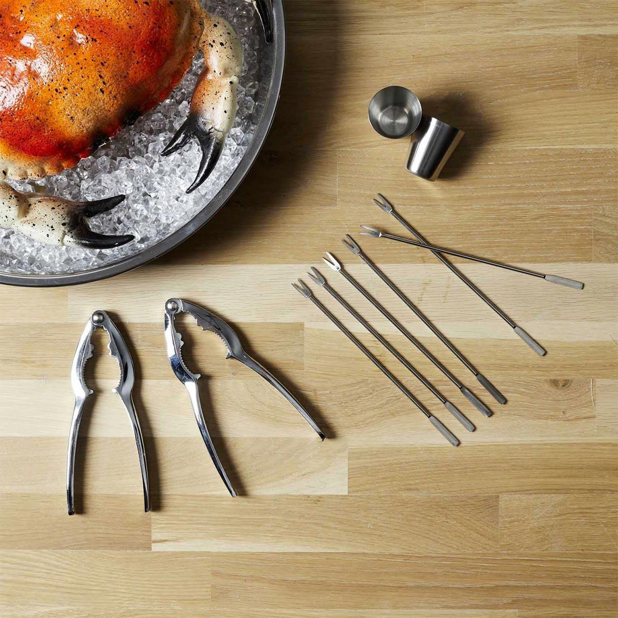 Voir la diapositive 6 : COOK CONCEPT Coffret dégustation crustacés  10 pièces  15cm argent