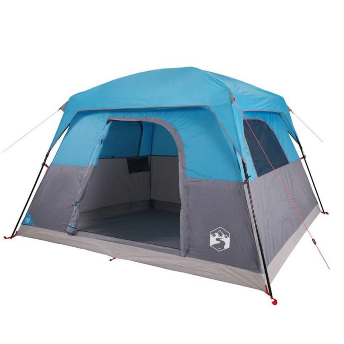 VIDAXL Tente de camping de cabine 4 personnes bleu imperméable