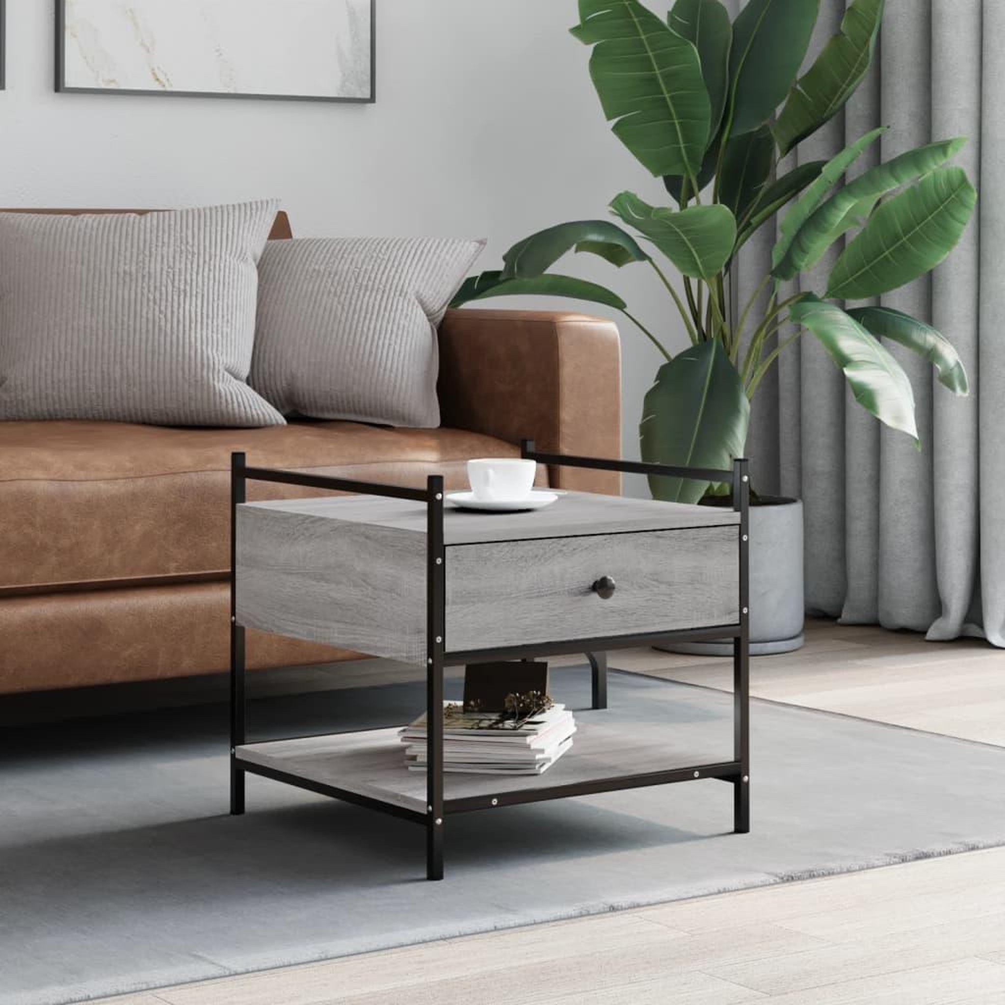VIDAXL Table basse sonoma gris 50x50x50 cm bois d'ingenierie