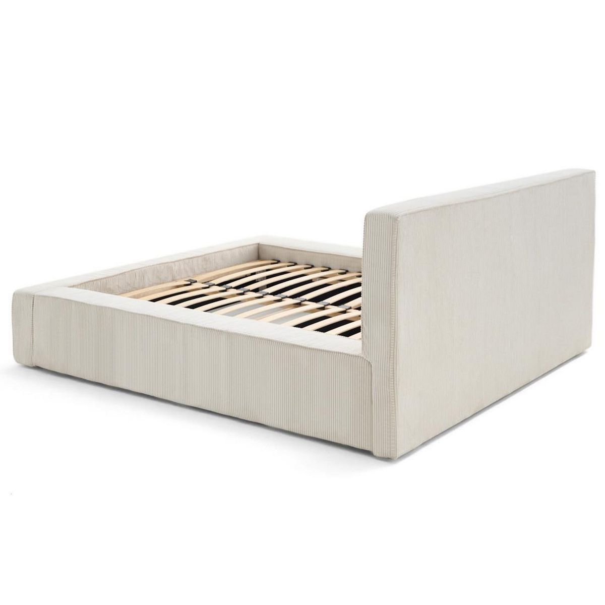 BEST MOBILIER Topaze - lit coffre - 160x200 cm - sommier inclus - velours côtelé