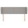 Voir la diapositive 3 : VIDAXL Tete de lit avec oreilles Gris clair 147x23x78/88 cm Tissu