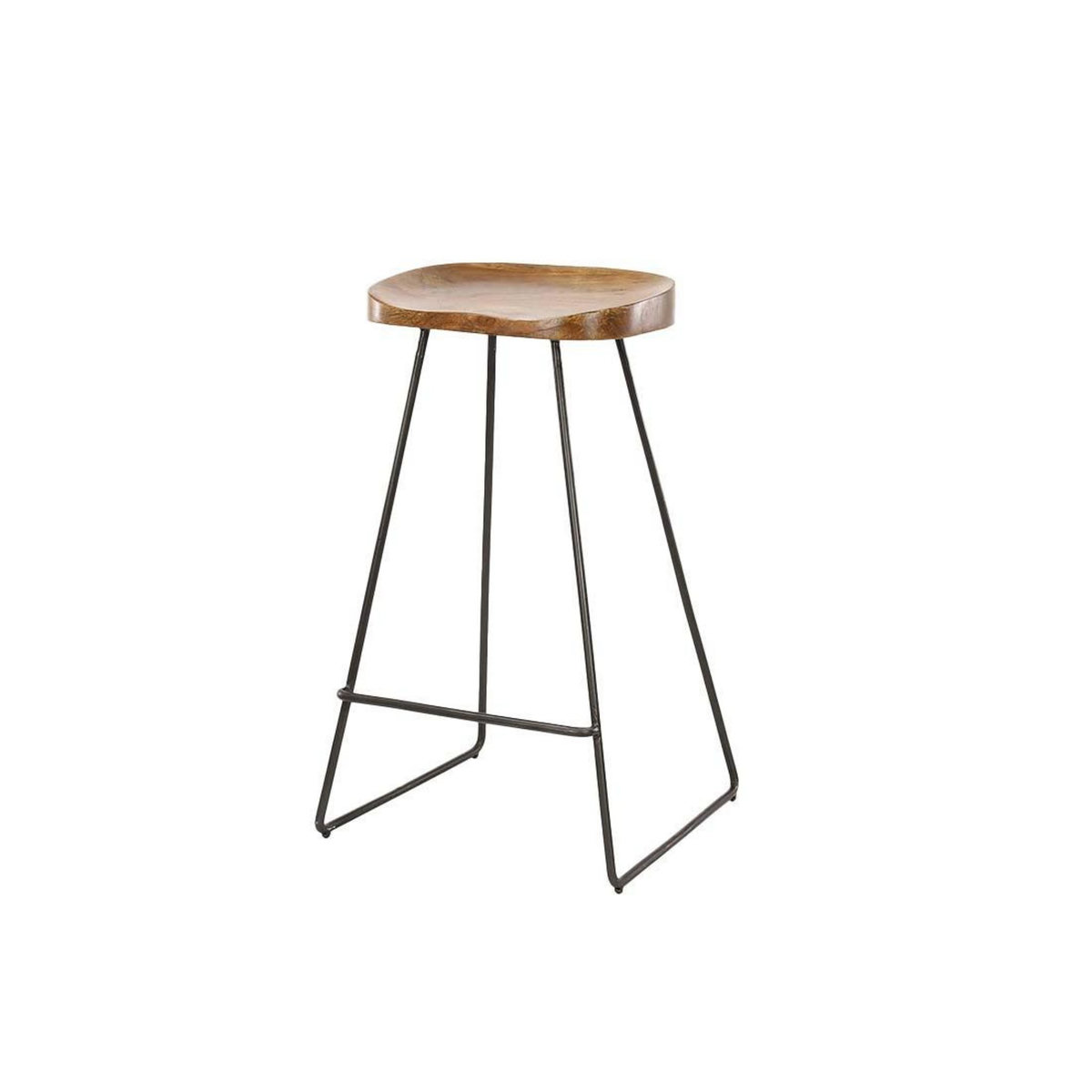 LISA DESIGN Aradia - lot de 4 tabourets de bar - en bois massif d'acacia
