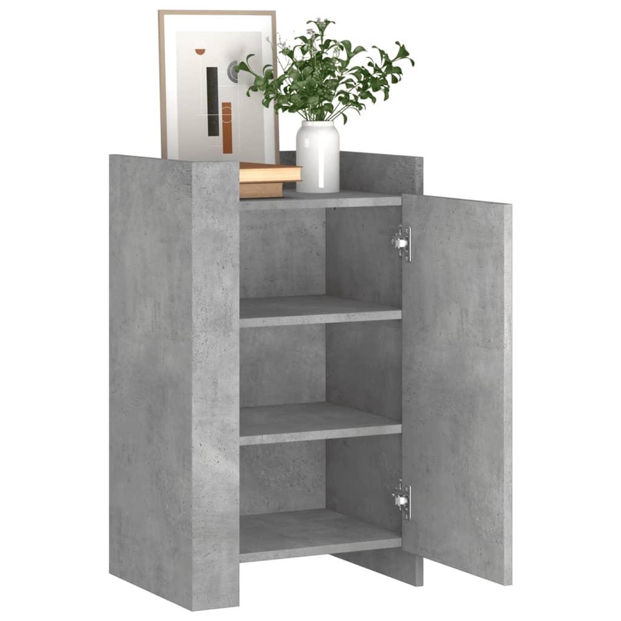 Voir la diapositive 3 : VIDAXL Buffet gris beton 45x35x75 cm Bois d'ingenierie