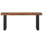 Voir la diapositive 2 : VIDAXL Banc 110 cm Bois de recuperation solide et acier