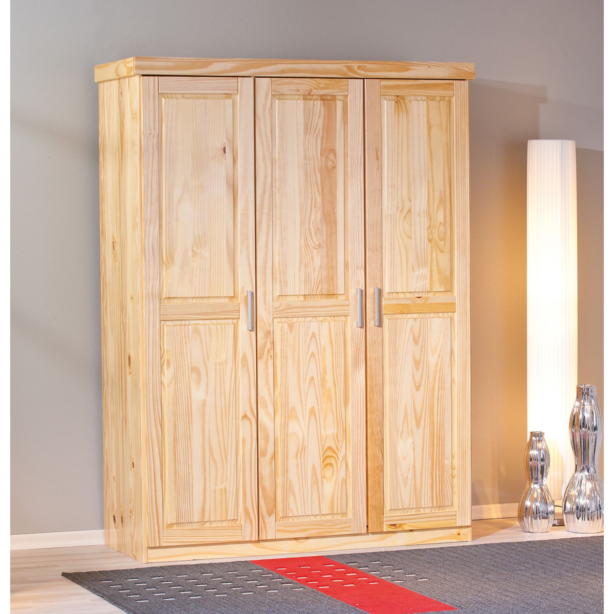 Armoire penderie vernie en pin massif - PELLE
