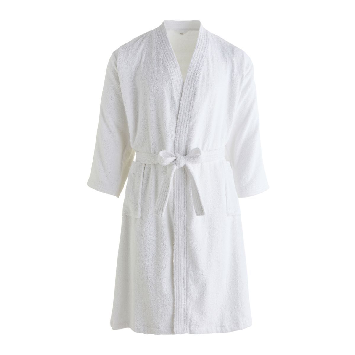ACTUEL Peignoir kimono uni en coton 300gsm