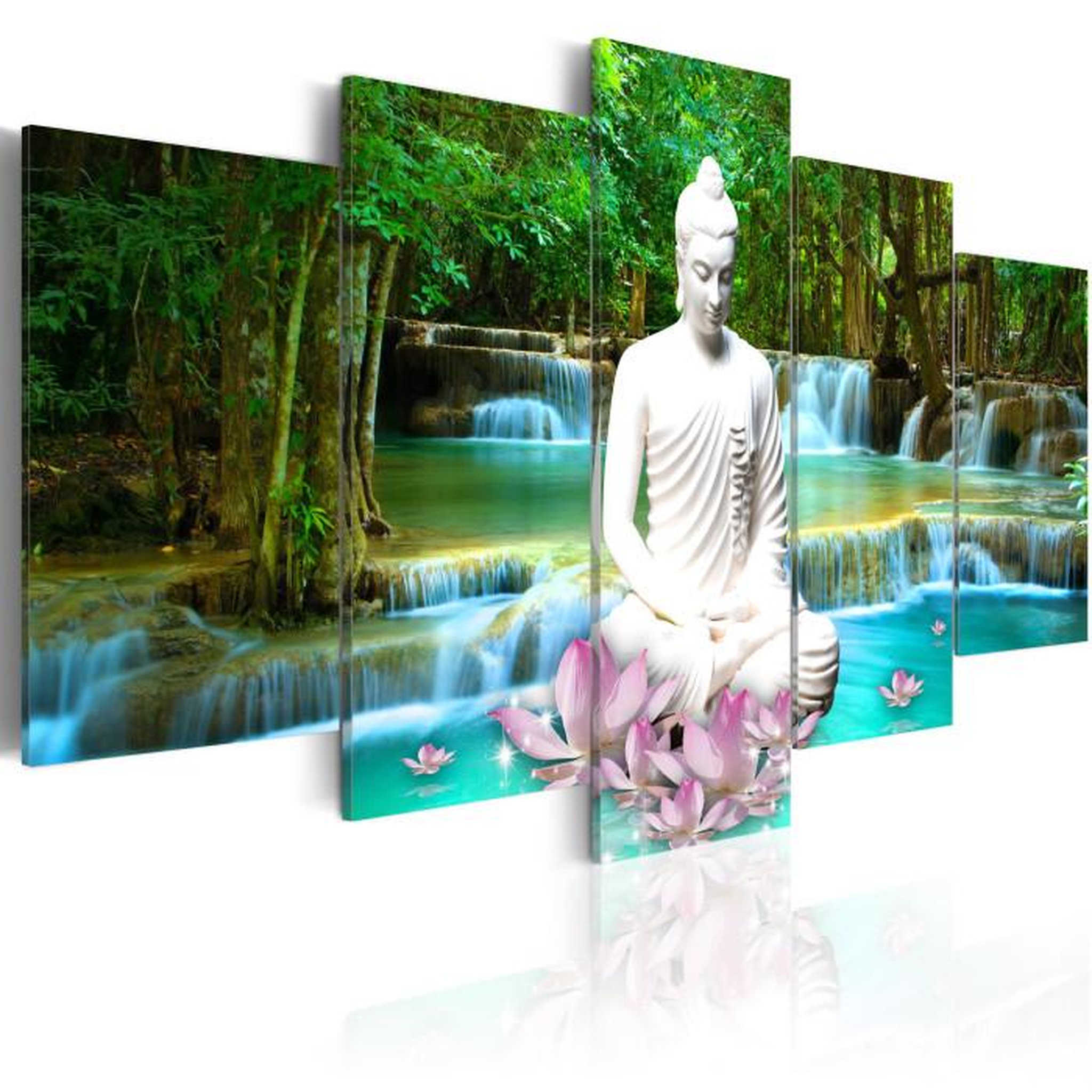 Paris Prix Tableau Imprimé  Zen Waterfall. Coloris disponibles : Multicolore