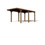 Voir la diapositive 4 : Forest Style Carport toit plat - Bois traité autoclave - 16,5 m² - VICTOR + Supports de fixation inclus