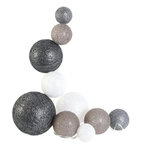 Paris Prix Guirlande Boules 10 Led  Multi Taille  192cm Gris