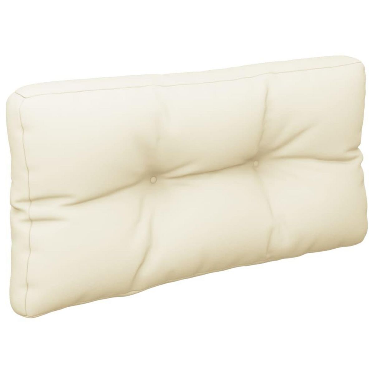 VIDAXL Coussins de palette lot de 2 creme tissu