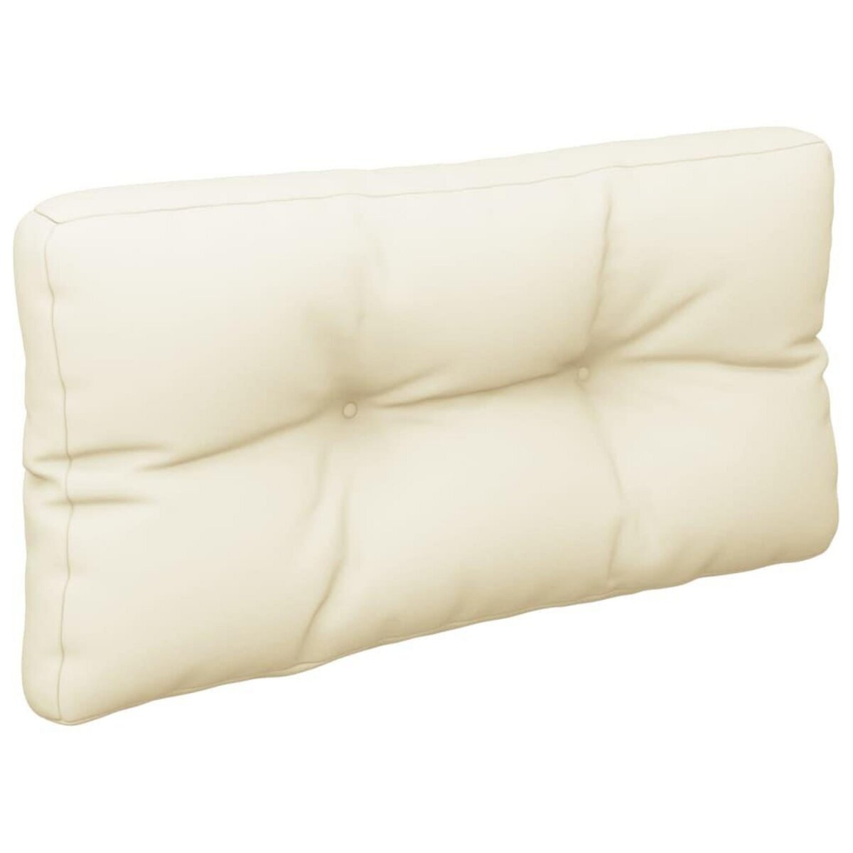 VIDAXL Coussins de palette lot de 2 creme tissu