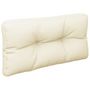 Voir la diapositive 5 : VIDAXL Coussins de palette lot de 2 creme tissu