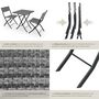 Voir la diapositive 5 : tectake Salon de jardin pour 2 personnes gris