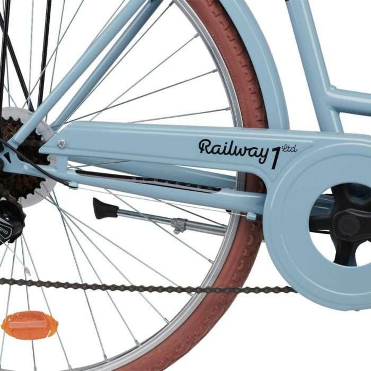 SCRAPPER Vélo de ville 26'' Rétro Rigide Femme acier  Scrapper Railway 1 LDT  Vintage - 6 vitesses - Enjambement bas – Freins V-Brake - Shimano -  Equipé City