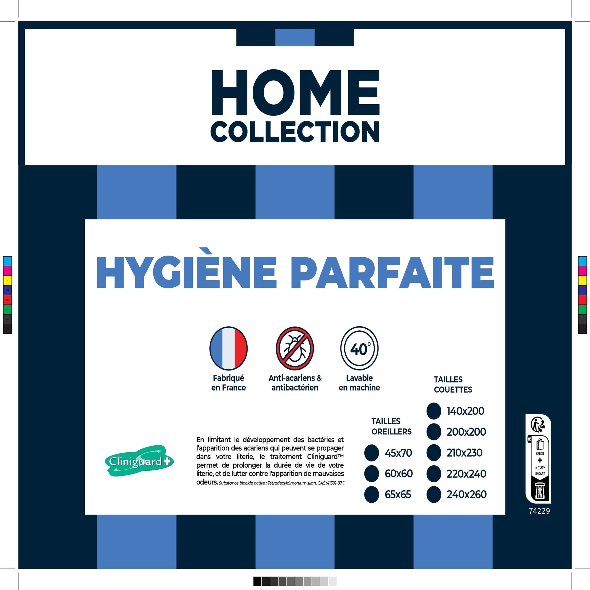 Voir la diapositive 2 : Couette légère anti acariens 200 g/m²