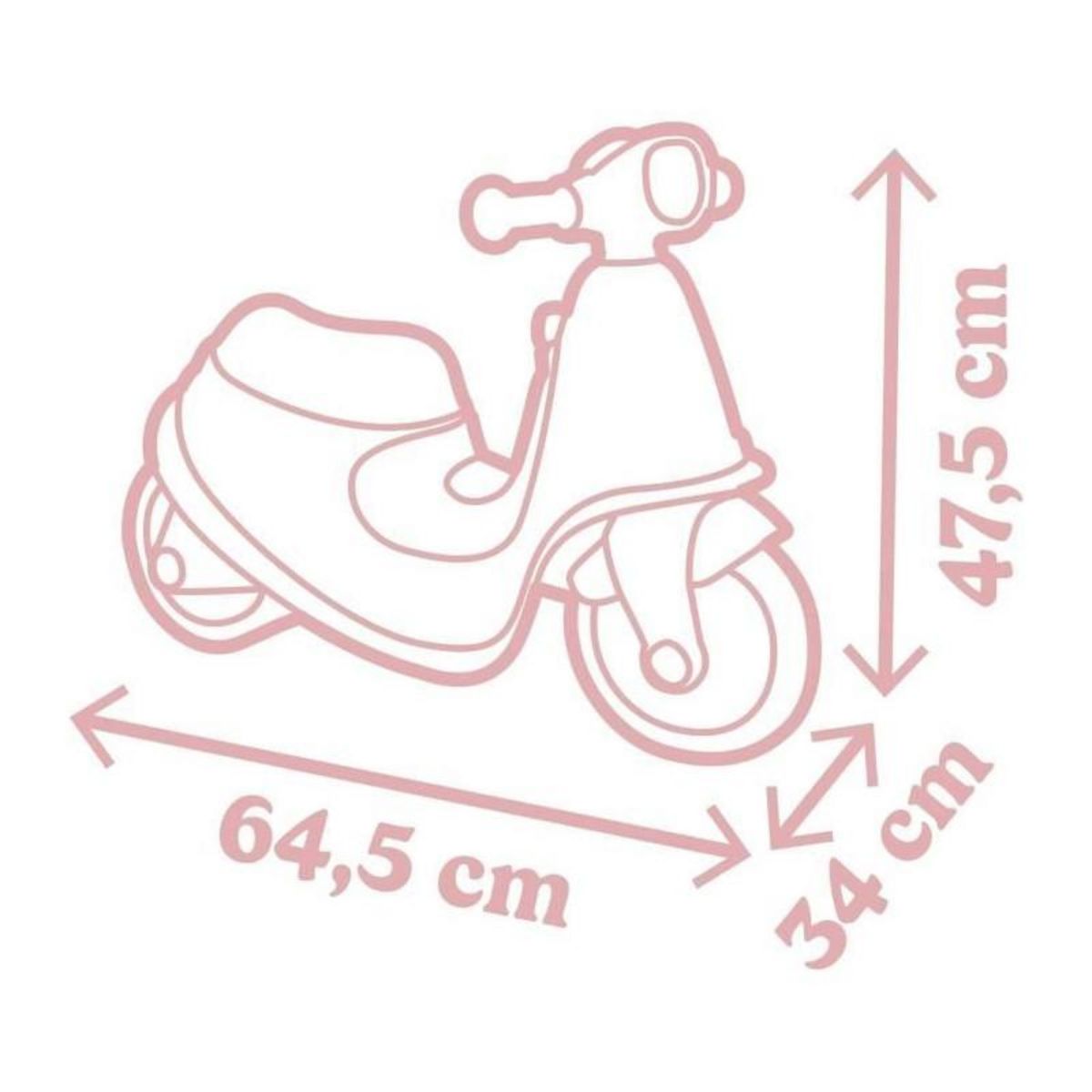 SMOBY Smoby - Porteur scooter Rose - Coffre a Jouets - Roues silencieuses Dés 2ans