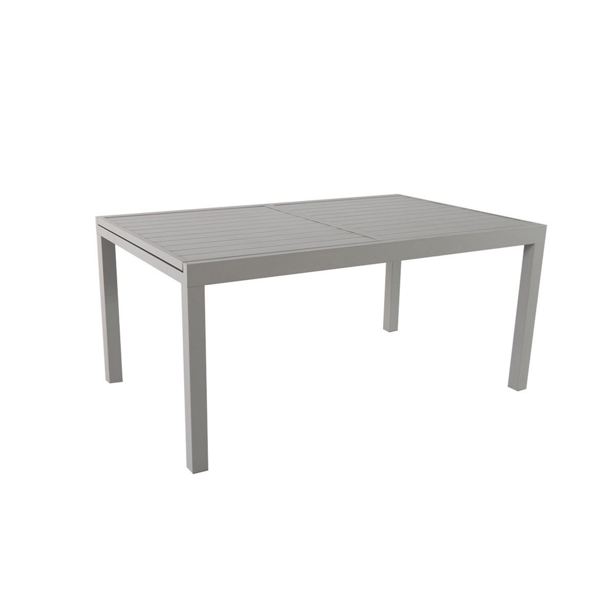 CREADOR Table de jardin extensible 160/240x100x75cm aluminium taupe VITTAL 
